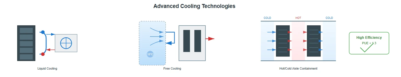 The implementation of advanced cooling technologies represents a critical strategy for reducing data center energy consumption. Innovations in liquid cooling, free cooling utilizing ambient air temperatures, and hot aisle/cold aisle containment systems have demonstrated significant potential for improving overall facility efficiency. These approaches, refined through Data Center Inc's extensive operational experience, not only reduce direct cooling costs but also enable higher density deployments that maximize the utilization of available floor space. The implementation of advanced cooling technologies represents a critical strategy for reducing data center energy consumption. Innovations in liquid cooling, free cooling utilizing ambient air temperatures, and hot aisle/cold aisle containment systems have demonstrated significant potential for improving overall facility efficiency. These approaches, refined through Data Center Inc's extensive operational experience, not only reduce direct cooling costs but also enable higher density deployments that maximize the utilization of available floor space.